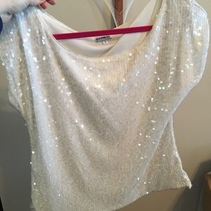 Express sequin top